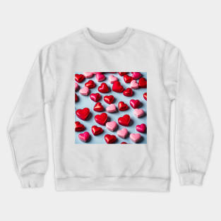 celebrating Valentines day, random floating love hearts Crewneck Sweatshirt